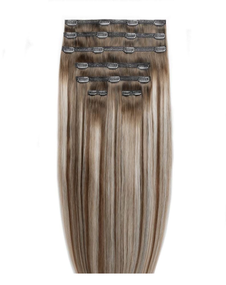 Double Hair Set Clip In Extensions Amalfi Blonde