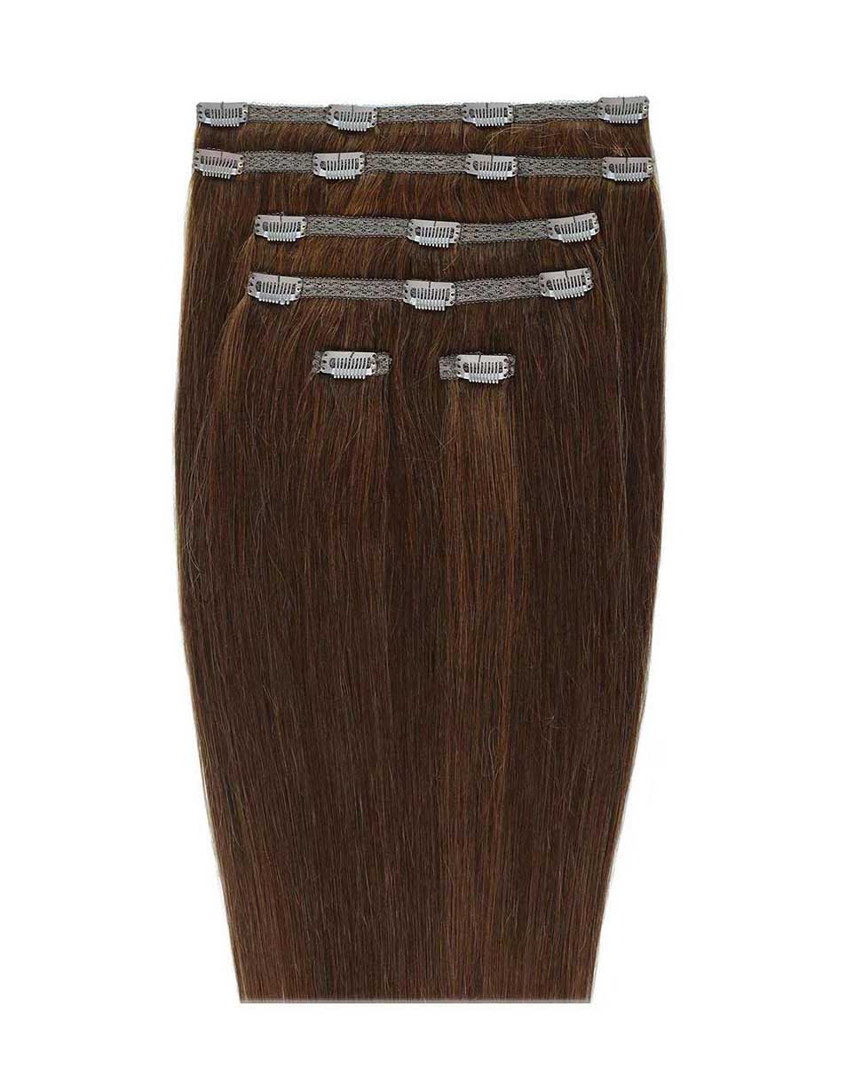 18 Double Hair Set Clip-In Extensions - Chocolate"