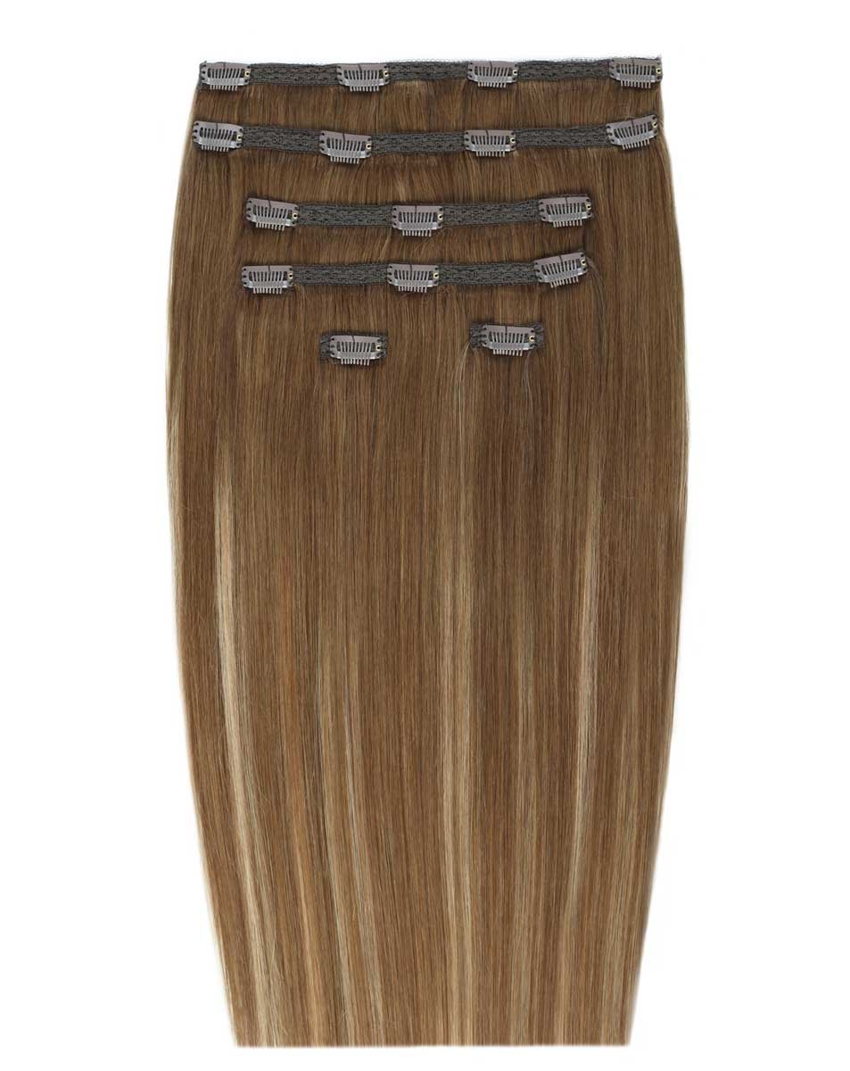 18 Double Hair Set Clip-In Extensions - Caramelized"