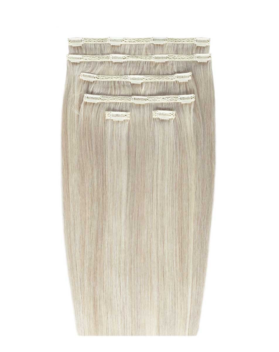 18 Double Hair Set Clip-In Extensions - Iced Blonde"