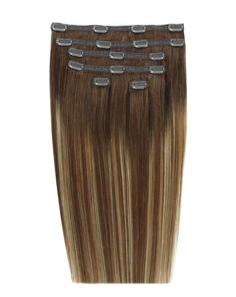 20 Double Hair Set Clip-In Extensions - Mocha Melt"