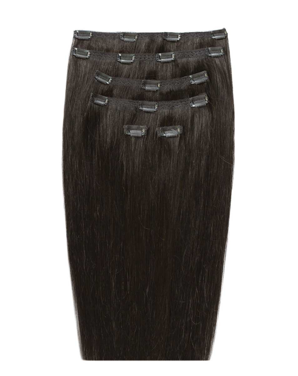 20 Double Hair Set Clip-In Extensions - Raven"