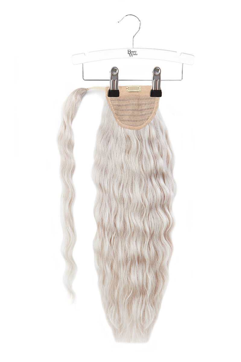 20 Clip-in Beach Wave Invisi® Ponytail - Silver