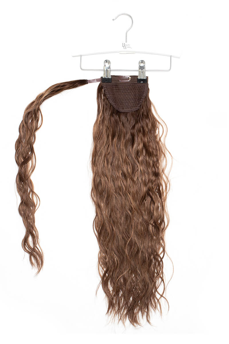 20 Clip-in Beach Wave Invisi® Ponytail - Brond'mbre