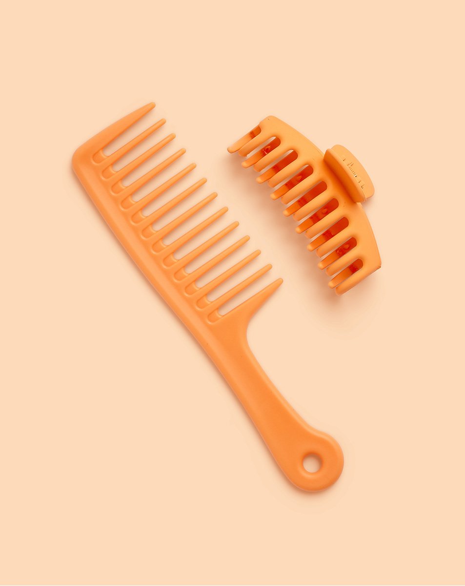 Sunset Edition Orange Claw Clip & Comb Kit