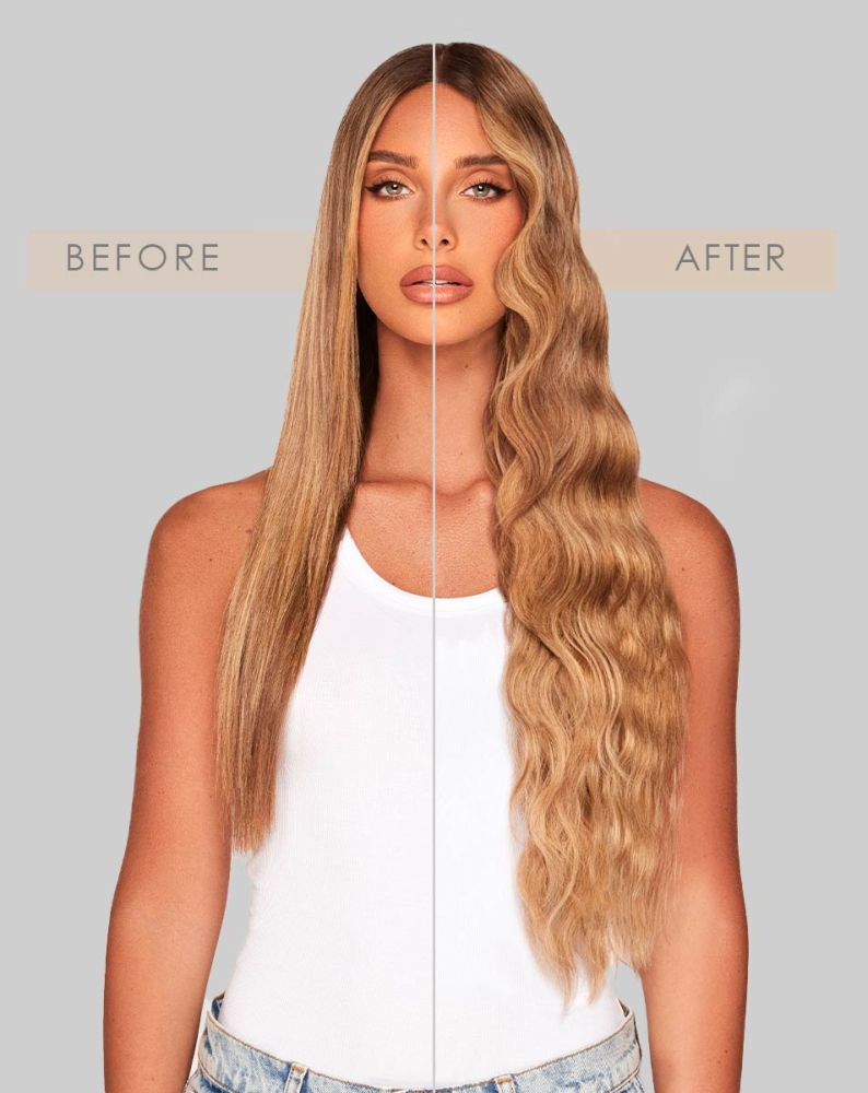 22 Double Hair Set Clip In Extensions Maya Jama x Butterscotch