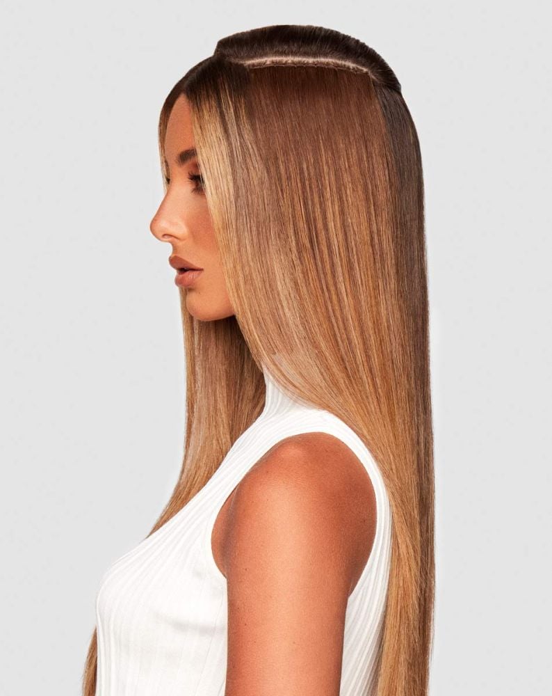 45cm XXS Weft Hair Extensions Maya Jama x Butterscotch