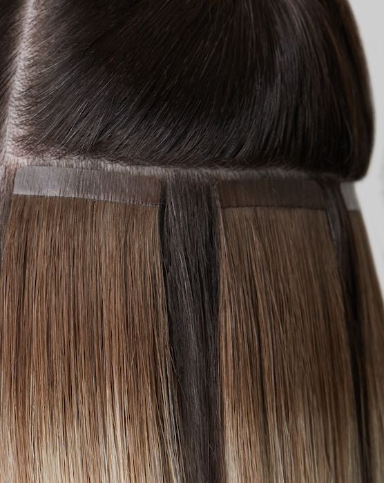 I tape extensions top