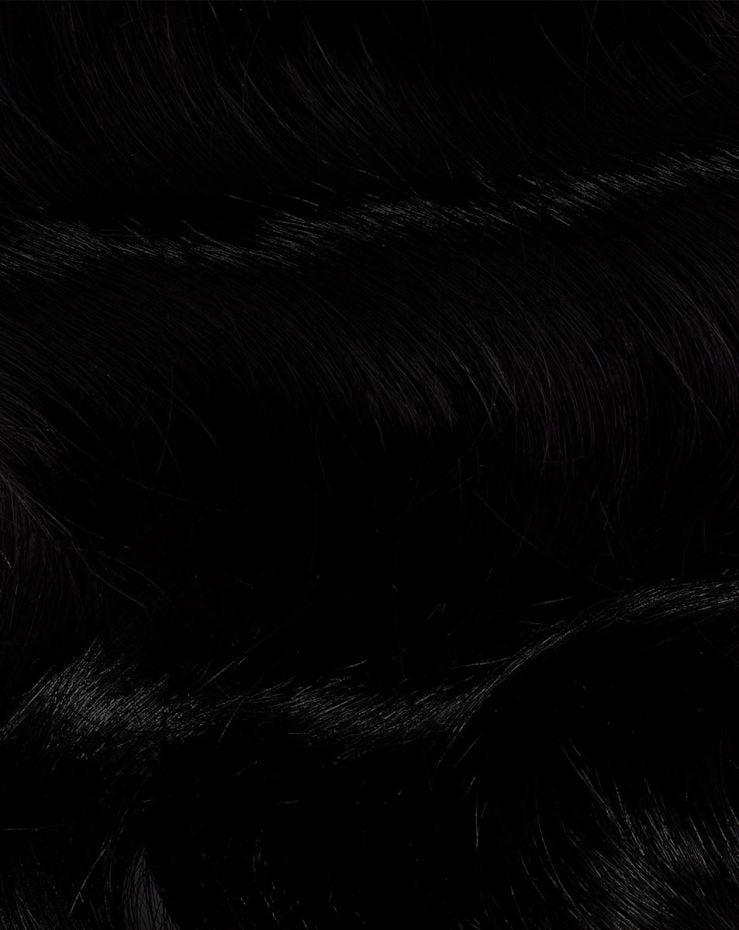 18" Half-Up Hair Set Clip-In Extensions - Jet Set Black