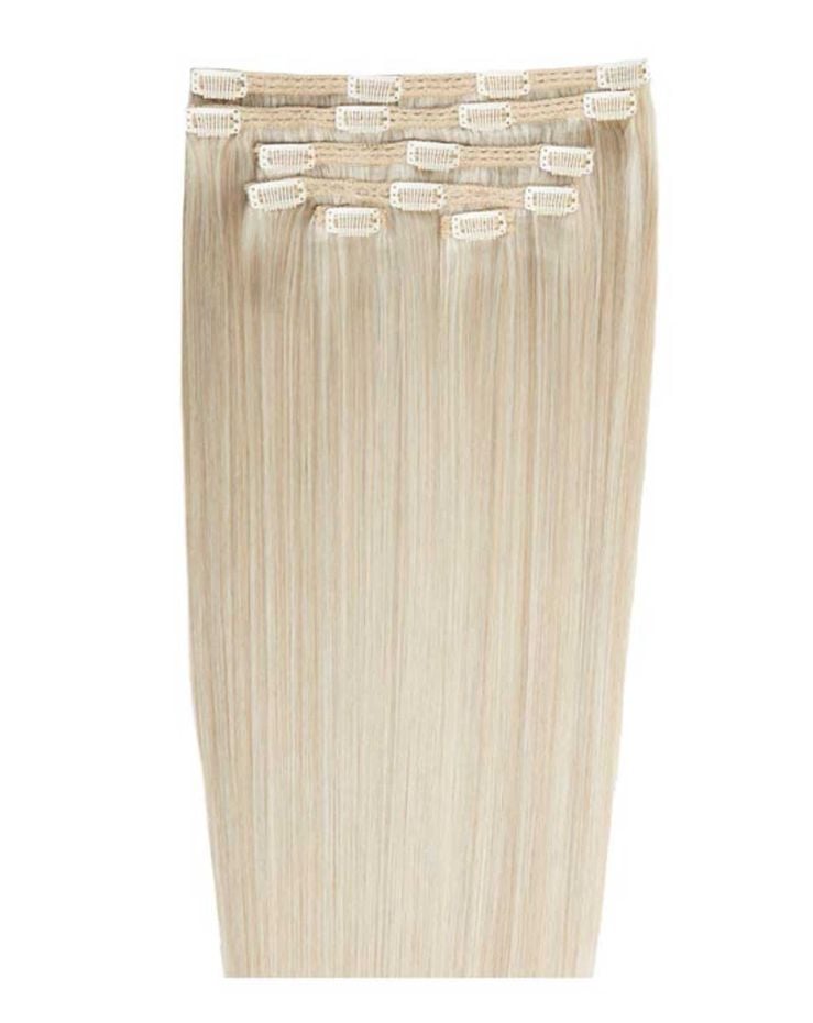 18" Double Hair Set Clip-In Extensions - Barley Blonde