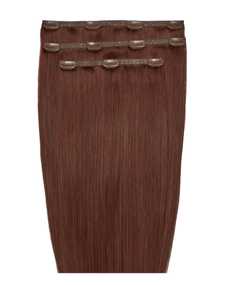 45cm Deluxe Remy Instant Clip-In Hair Extensions - Crimson