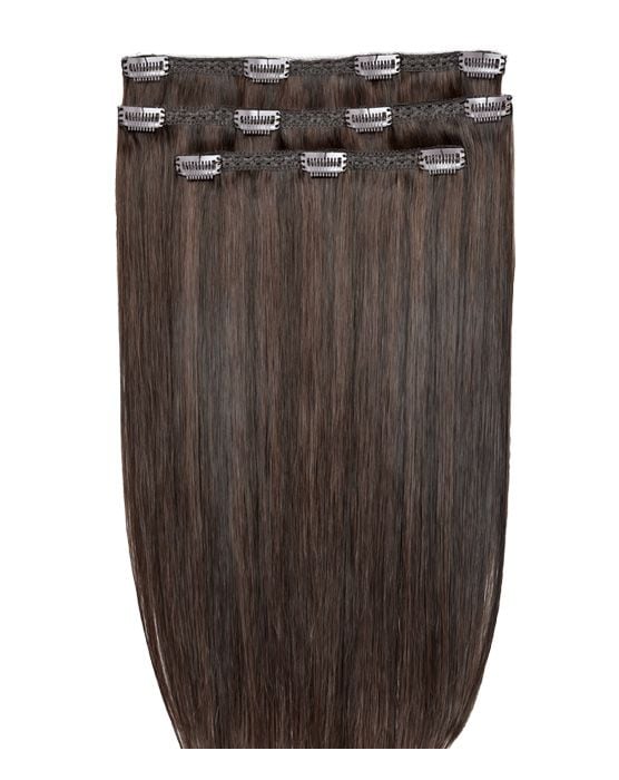 50cm Deluxe Remy Instant Clip-In Hair Extensions - Dark Chocolate