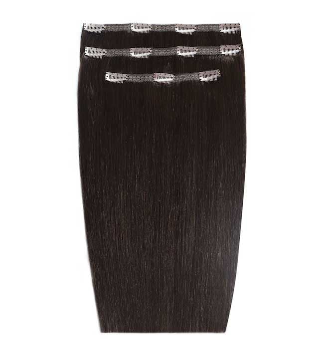 20" Deluxe Remy Instant Clip-In Hair Extensions - Ebony