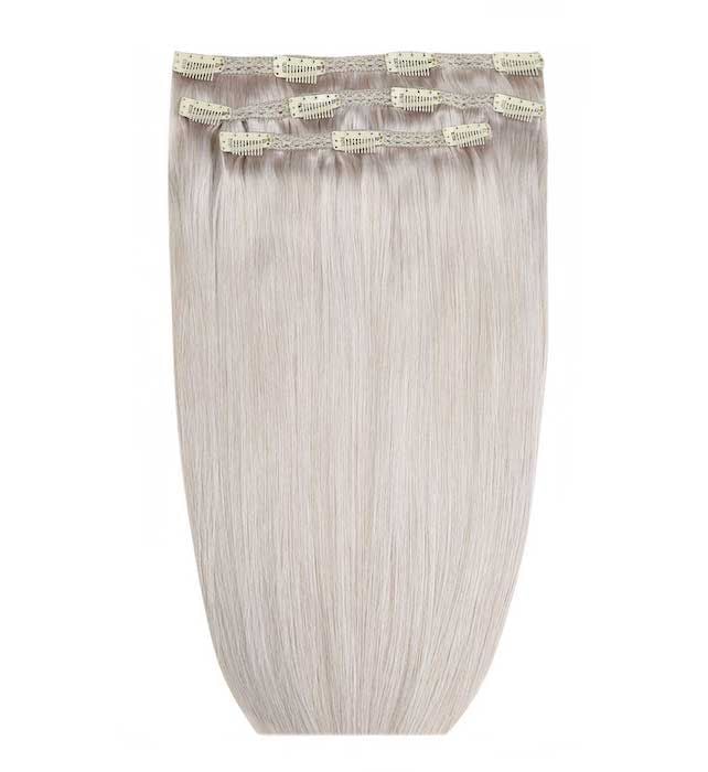 18" Deluxe Remy Instant Clip-In Hair Extensions - Silver