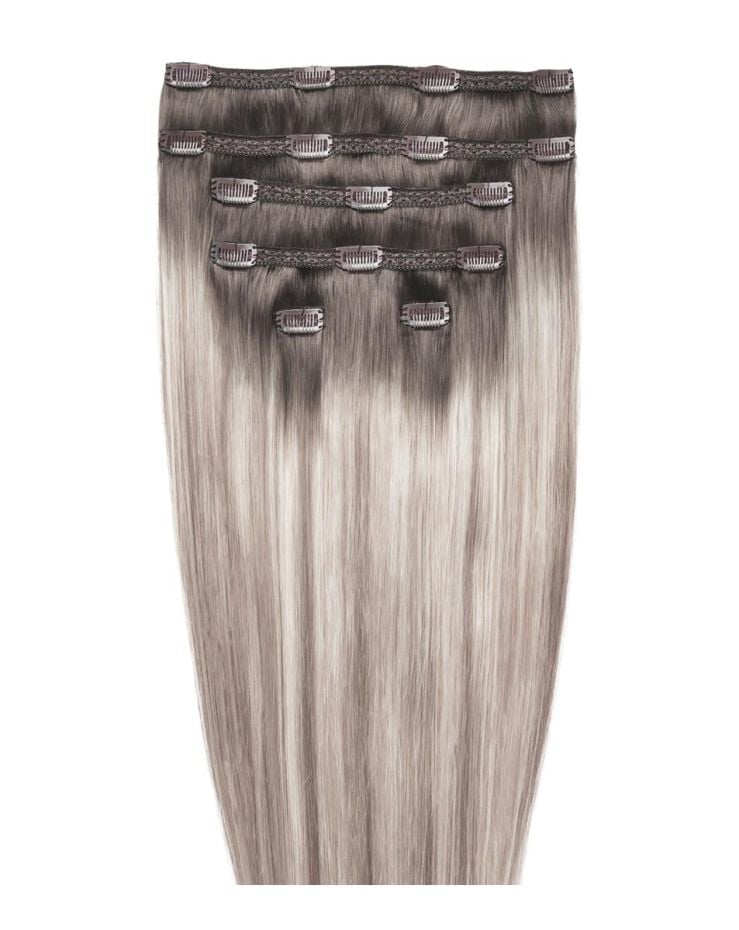 20" Double Hair Set Clip-In Extensions - Frosted Blonde