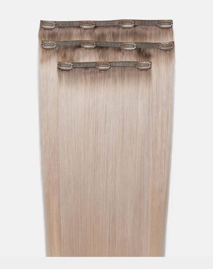 20" Deluxe Remy Instant Clip-In Hair Extensions - Glacier Blonde