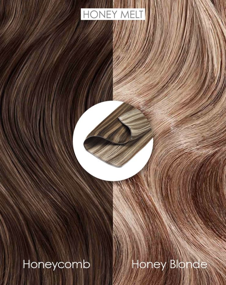 100% Remy Colour Swatch - Honey Melt