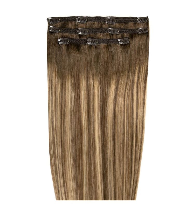 16" Deluxe Remy Instant Clip-In Hair Extensions - Mocha Melt