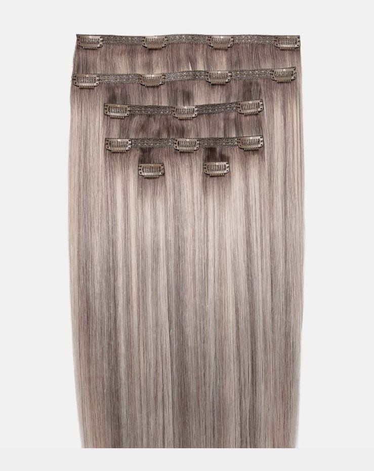22" Double Hair Set Clip-In Extensions - Swiss Blonde