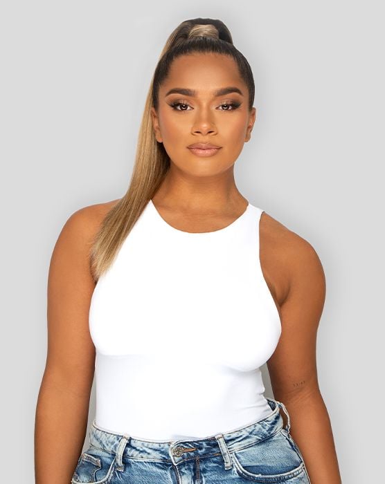 18" Super Sleek Clip-In Invisi® Ponytail - Silver
