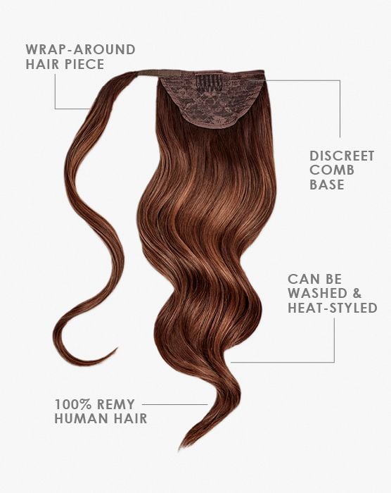 18" Super Sleek Clip-In Invisi® Ponytail - Iced Blonde
