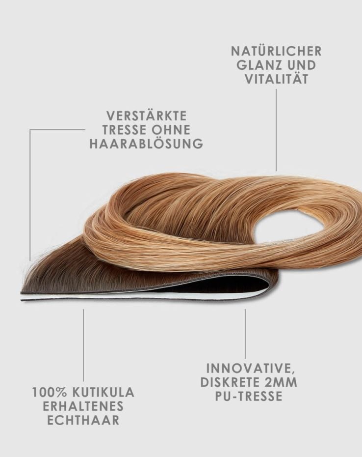 45cm Express-Weft Tape-In Hair Extensions - Amalfi Blonde