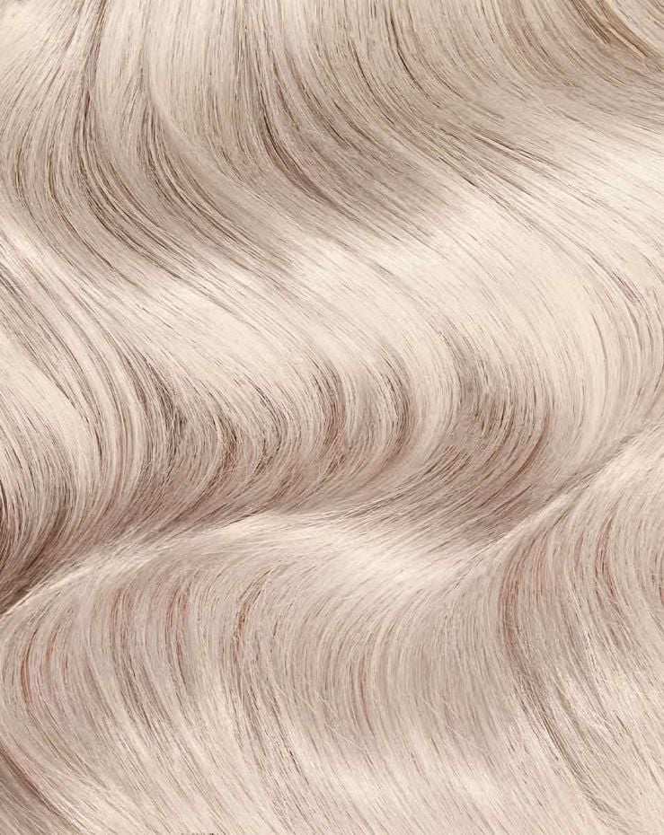 45cm Double Hair Set Clip-In Extensions - Pure Platinum