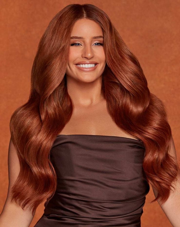18" Double Hair Set Clip-In Extensions - Amber