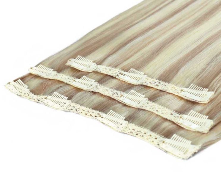 16" Deluxe Remy Instant Clip-In Hair Extensions - Iced Blonde