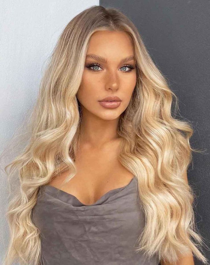 18" Double Hair Set Clip-In Extensions - California Blonde