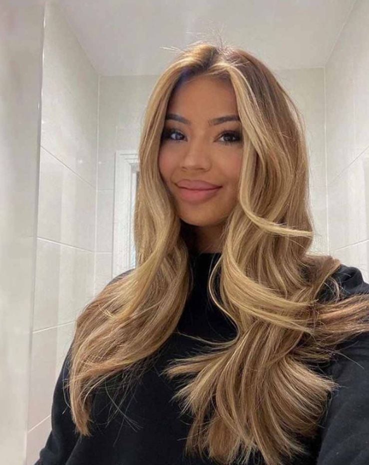 18" Double Hair Set Clip-In Extensions - Honey Blonde