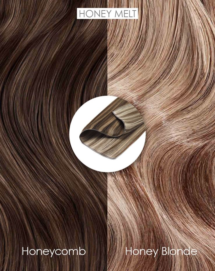 100% Remy Colour Swatch - Honey Melt