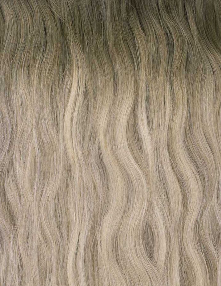 18" Beach Wave Double Hair Set Clip-In Extensions - Scandinavian Blonde