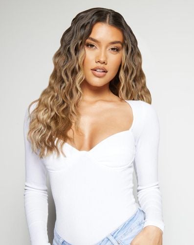 18" Beach Wave Double Hair Set Clip-In Extensions