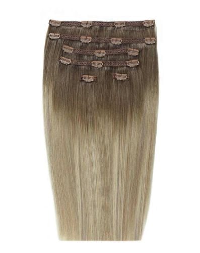 22" Double Hair Set Clip-In Extensions - Bergen Blonde