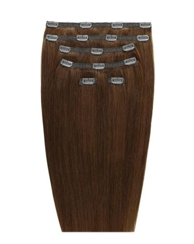 22" Double Hair Set Clip-In Extensions - Caramel