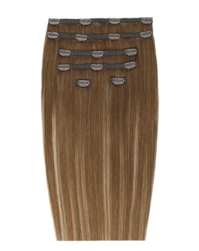 22" Double Hair Set Clip-In Extensions - Caramelized