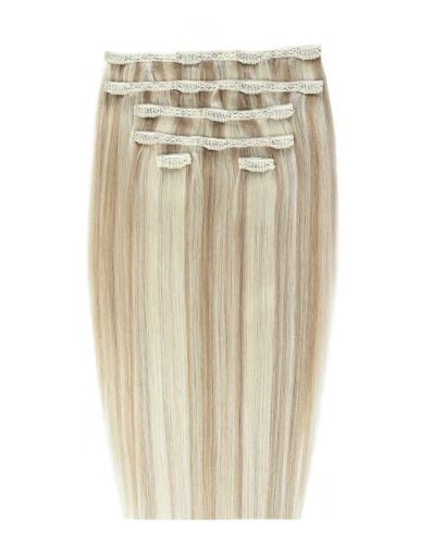 22" Double Hair Set Clip-In Extensions - Champagne Blonde