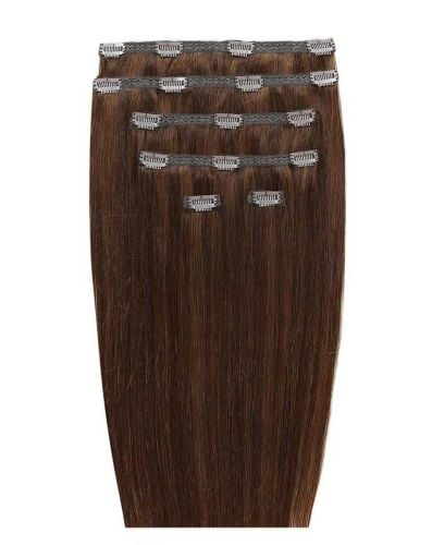 22" Double Hair Set Clip-In Extensions - Hot Toffee