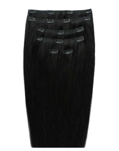 22" Double Hair Set Clip-In Extensions - Jet Set Black