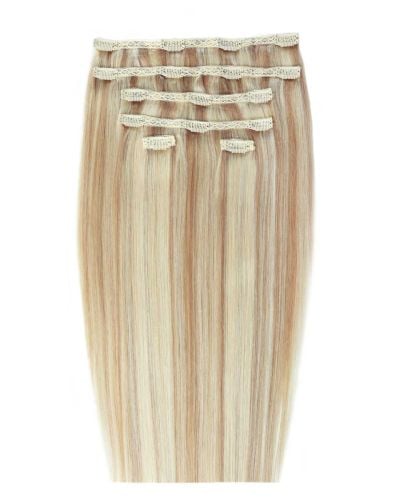 20" Double Hair Set Clip-In Extensions - California Blonde