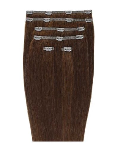 20" Double Hair Set Clip-In Extensions - Chocolate