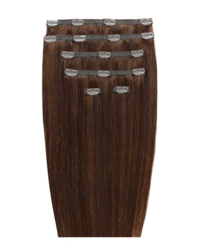 18" Double Hair Set Clip-In Extensions - Hot Toffee