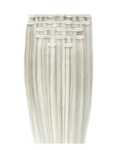 18" Double Hair Set Clip-In Extensions - Viking Blonde