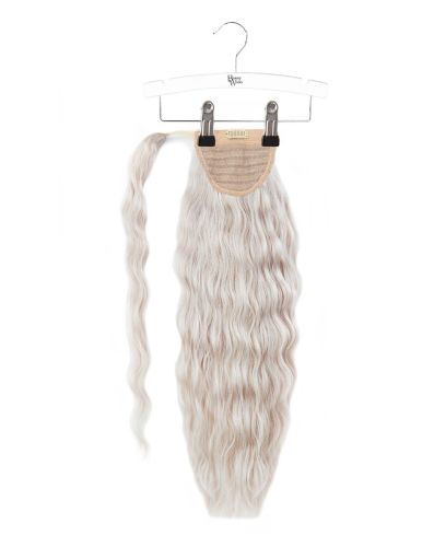 20" Clip-in Beach Wave Invisi® Ponytail - Silver