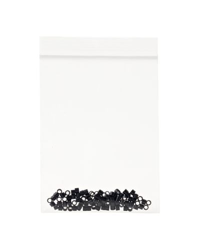 Aluminium Micro Rings Black 100 Pieces