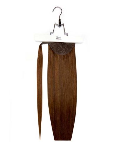 18" Super Sleek Clip-In Invisi® Ponytail - Chocolate