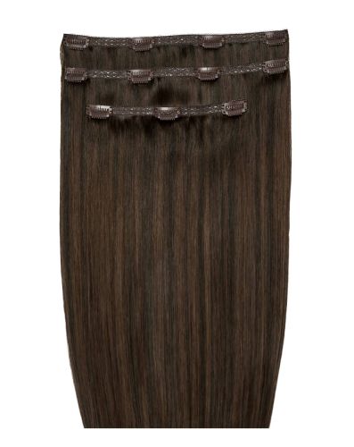 18" Deluxe Remy Instant Clip-In Hair Extensions - Roast Chestnut