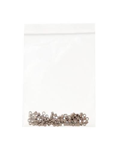 Aluminium Micro Rings Dark Blonde 100 Pieces