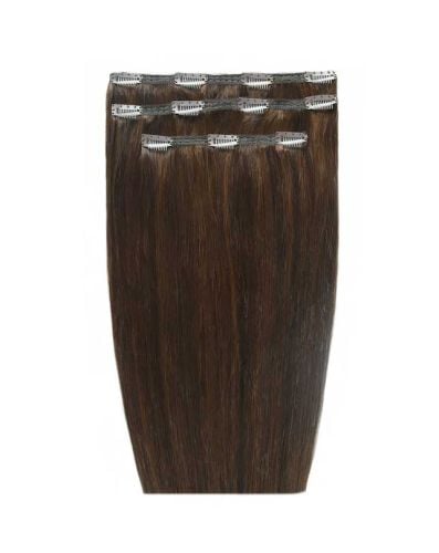 18" Deluxe Remy Instant Clip-In Hair Extensions - Chocolate